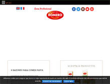 Tablet Screenshot of pastasromero.com